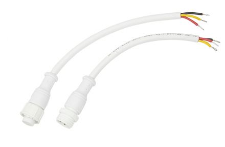Соединительный кабель (3pin) герметичный (IP67) 3х0.5кв мм  белый